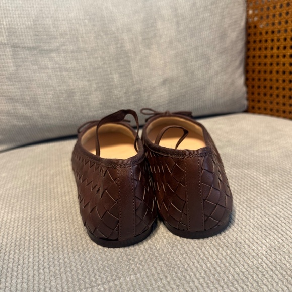 LOEFFLER RANDALL Leonie Espresso Woven Ballet Flat - Picture 7 of 8